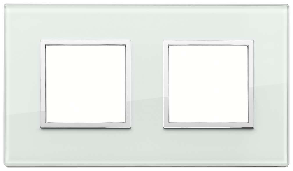 Vimar Eikon Evo - Luminosi 4M - 2+2 (Glas - Aqua)