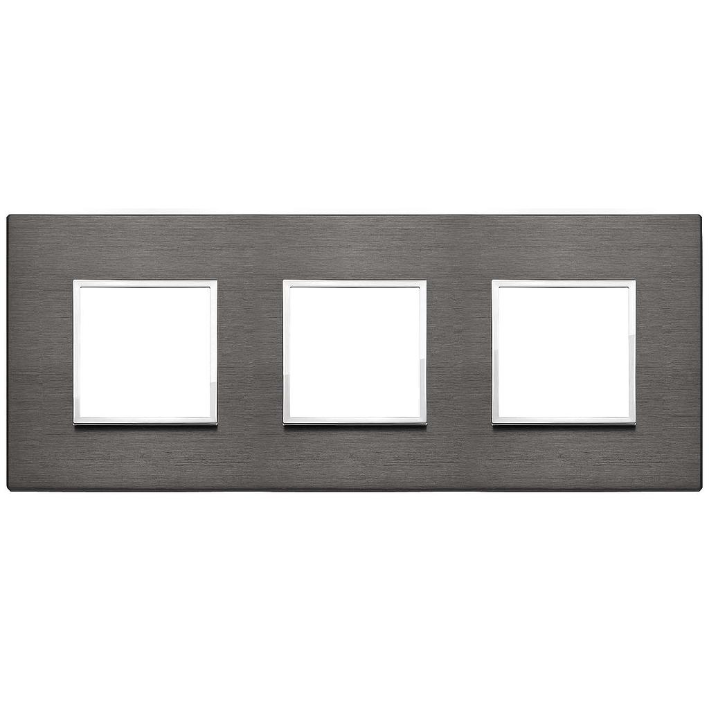 Vimar Eikon Evo - Primari 6M - 2+2+2 (Aluminium - Lava Grijs)