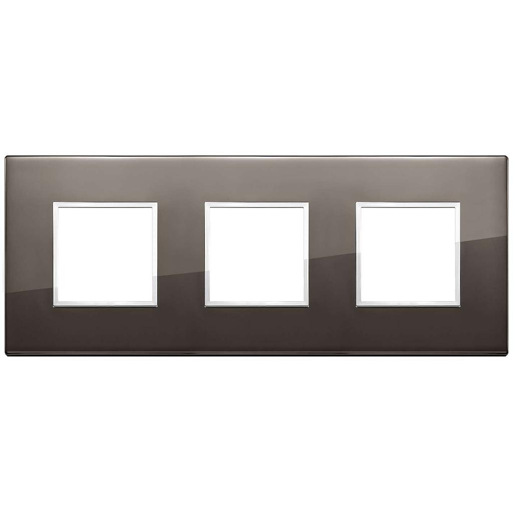 Vimar Eikon Evo - Esclusivi 6M - 2+2+2 (Aluminium - Black Sapphire)