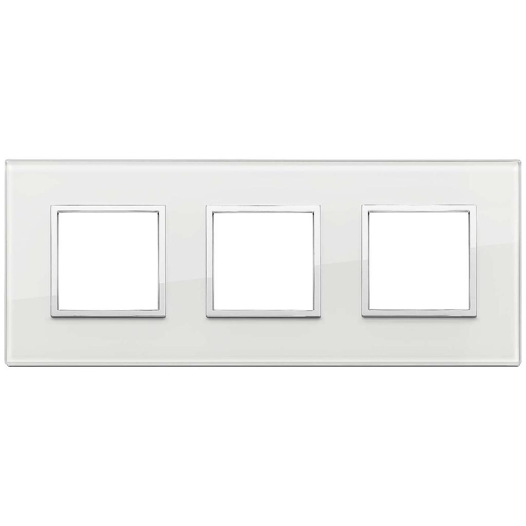 Vimar Eikon Evo - Luminosi 6M - 2+2+2 (Verre - White Diamond)