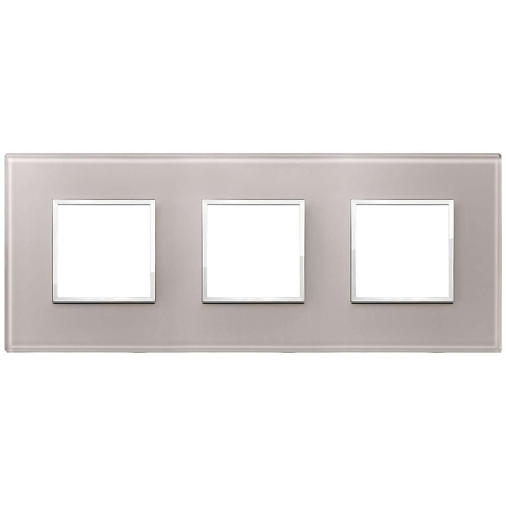 Vimar Eikon Evo - Luminosi 6M - 2+2+2 (Verre - Pearl Grey)