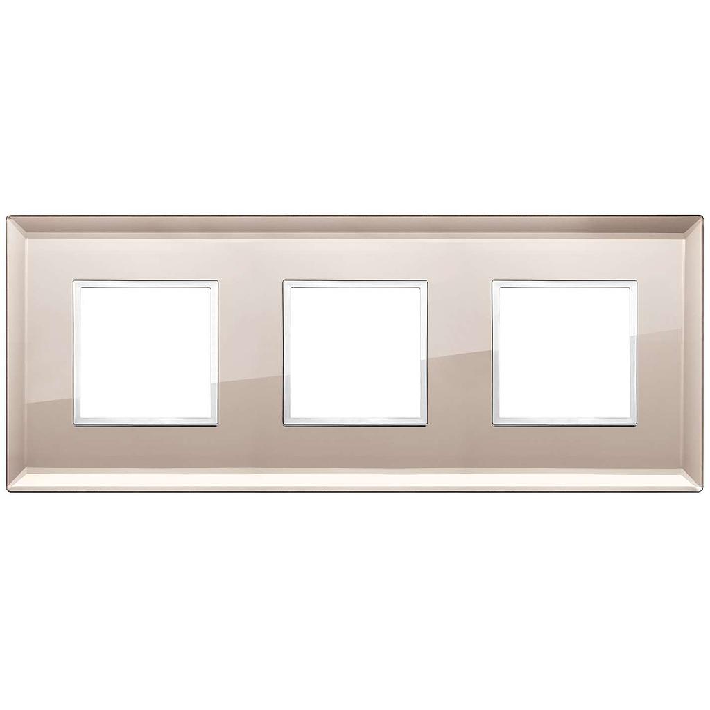 Vimar Eikon Evo - Luminosi 6M - 2+2+2 (Verre - Bronze Mirror)