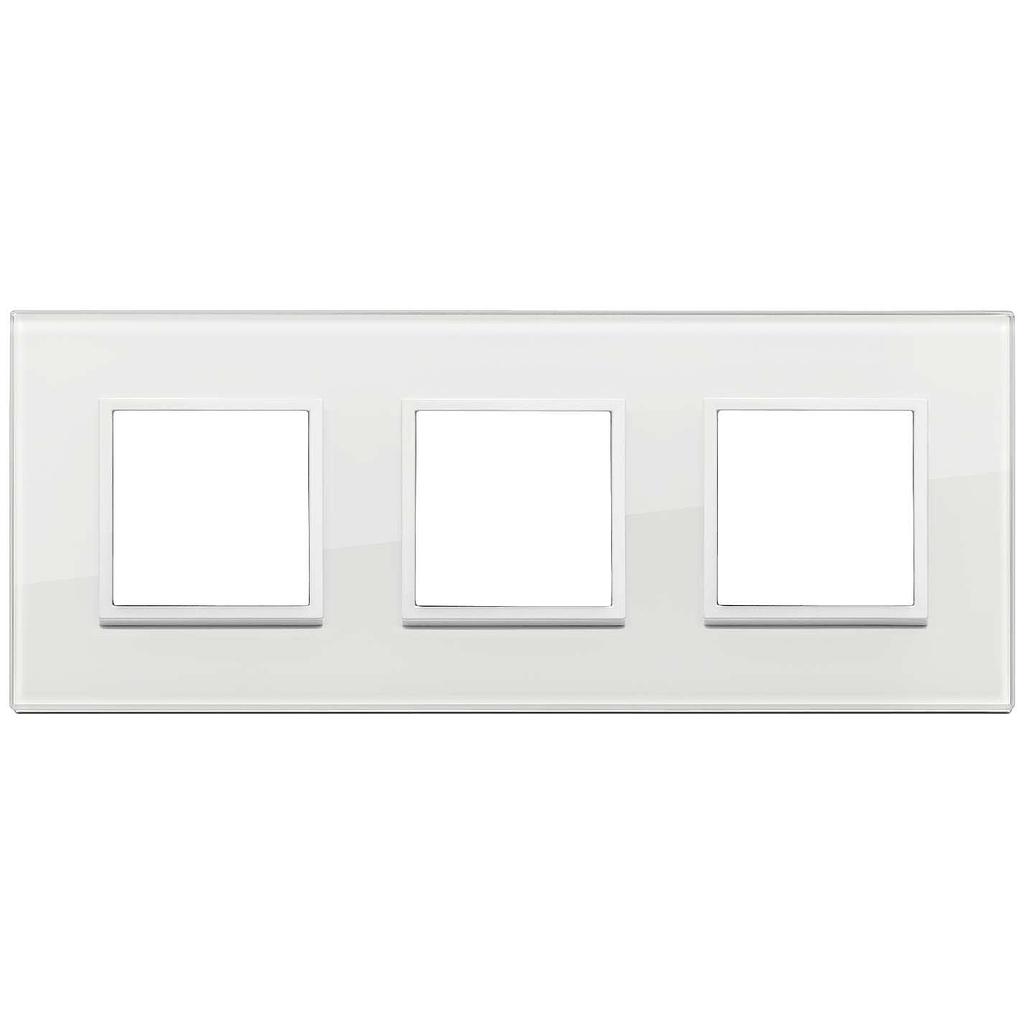 Vimar Eikon Evo - Essenziali 6M - 2+2+2 (Verre - Total White Diamond)