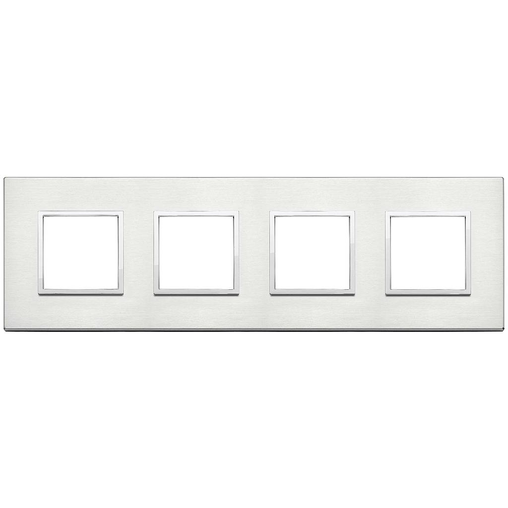 Vimar Eikon Evo - Primari 8M - 2+2+2+2 (Aluminium - Brilliant Aluminium)
