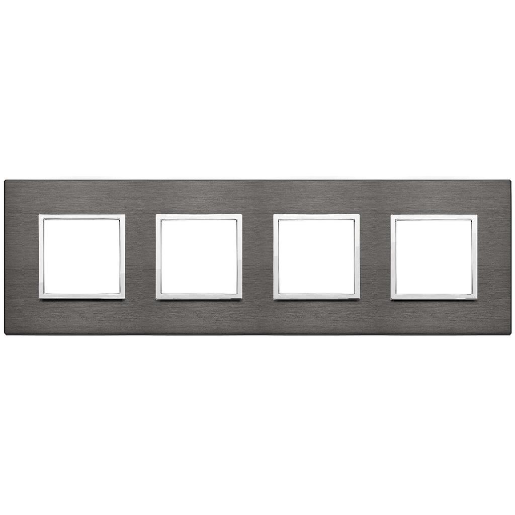 Vimar Eikon Evo - Primari 8M - 2+2+2+2 (Aluminium - Lava Grijs)