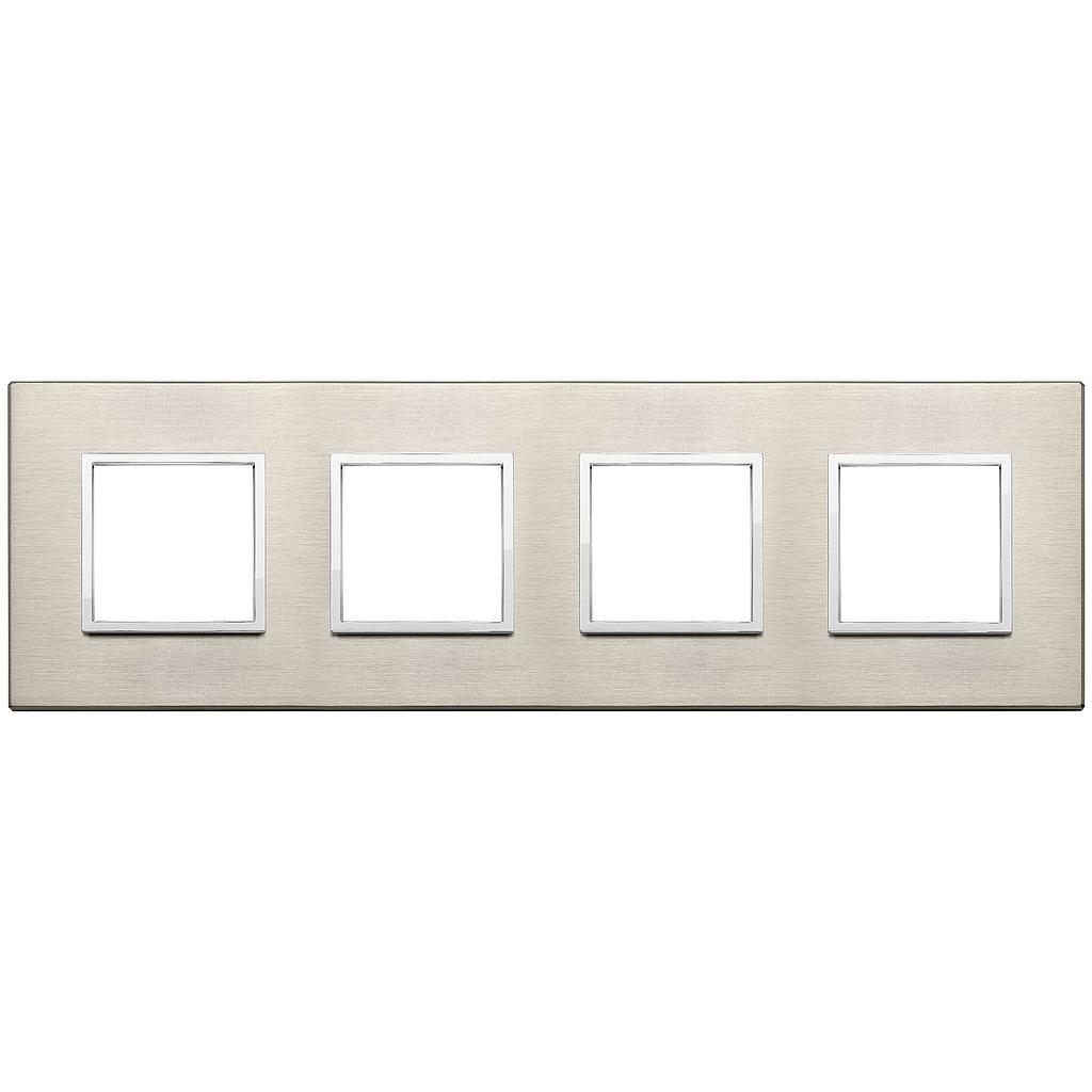 Vimar Eikon Evo - Primari 8M - 2+2+2+2 (Aluminium - Neutral bronze)