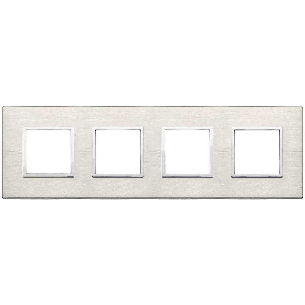 Vimar Eikon Evo - Esclusivi 8M - 2+2+2+2 (Aluminium - Titanium)