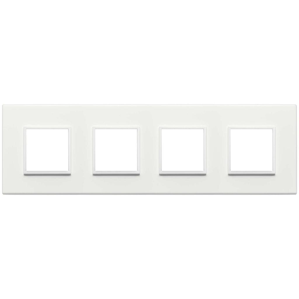 Vimar Eikon Evo - Essenziali 8M - 2+2+2+2 (Aluminium - Total White)