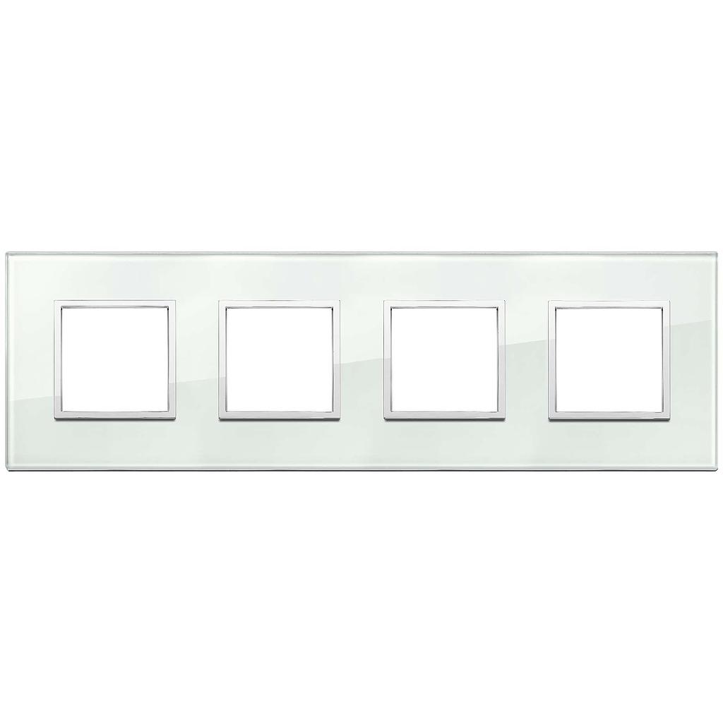 Vimar Eikon Evo - Luminosi 8M - 2+2+2+2 (Verre - Aqua)