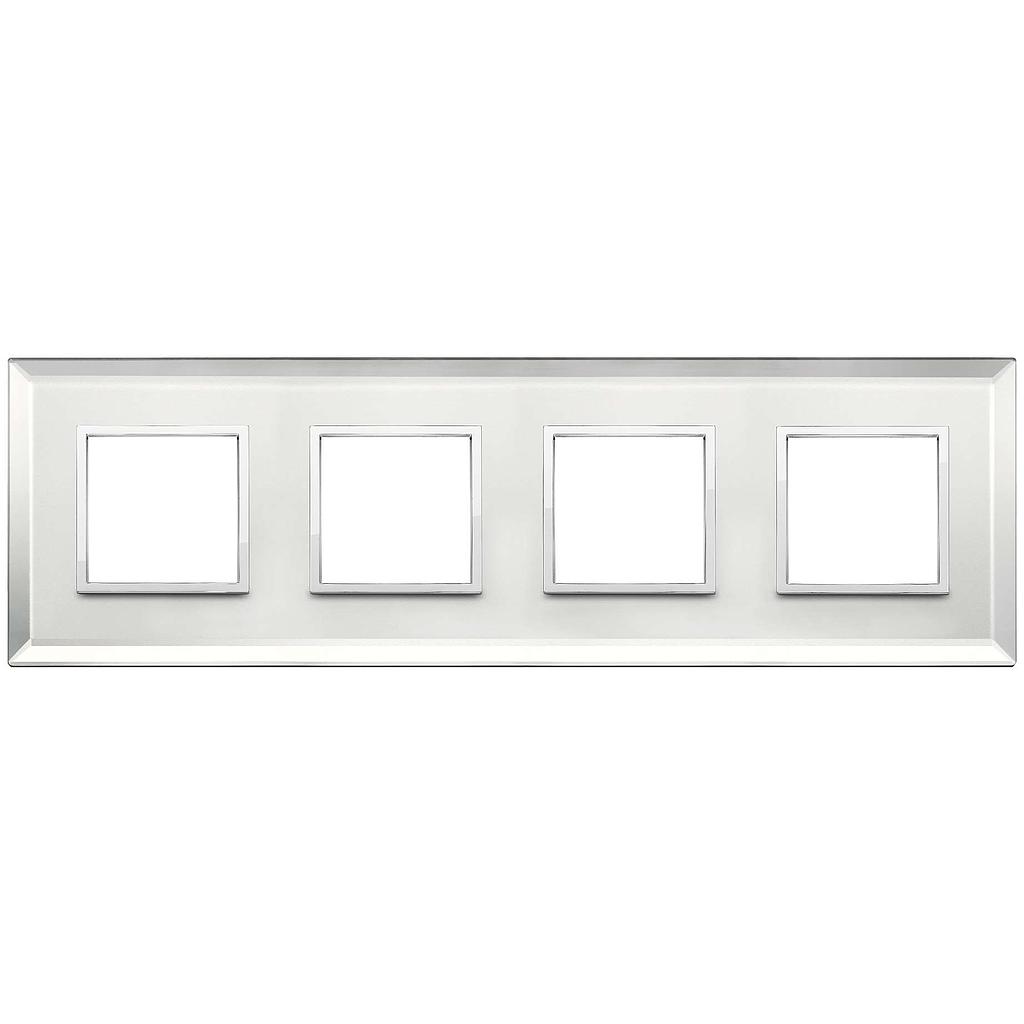 Vimar Eikon Evo - Luminosi 8M - 2+2+2+2 (Verre - Silver Ice)