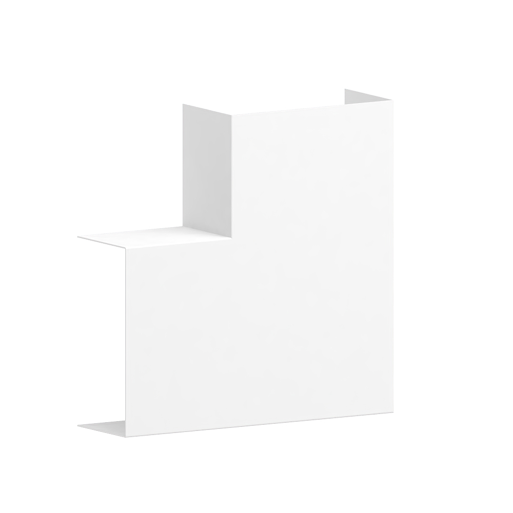 GGK BRS 60x130/80 - Angle plat, tôle d'acier, laqué blanc alpin RAL 9010