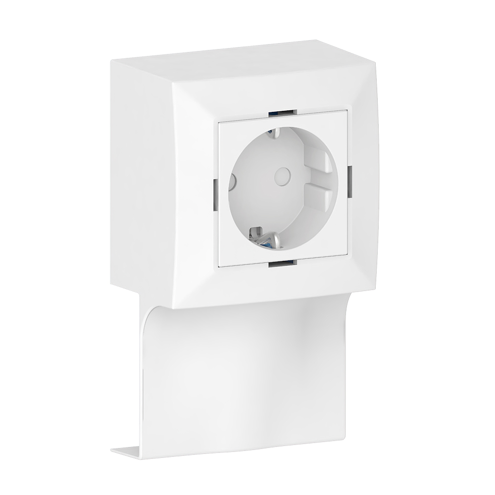 GGK MB domino toesteldoos, incl. 1x SCHUKO stopc. (horizontaal), voor MINI 15x50, p-wit (9010) - VPE=1