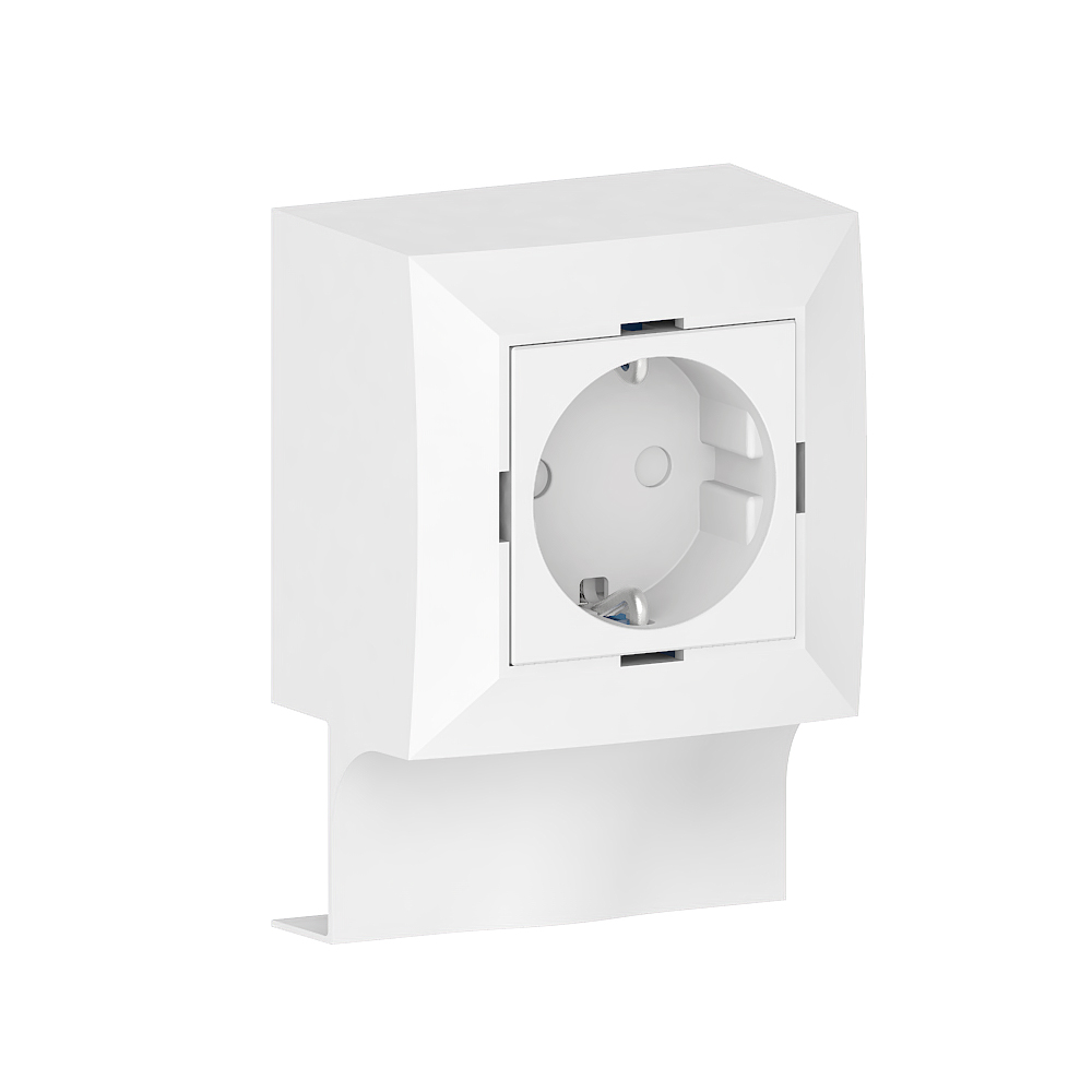 GGK MB domino toesteldoos, incl. 1x SCHUKO stopc. (horizontaal), voor LFG 15x30, p-wit (9010) - VPE=1