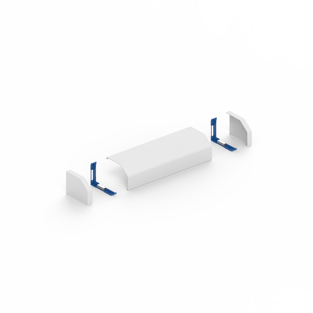 GGK RK - Kit de montage pour boîte de distribution, 550mm (RAL 9010, blanc alpin)