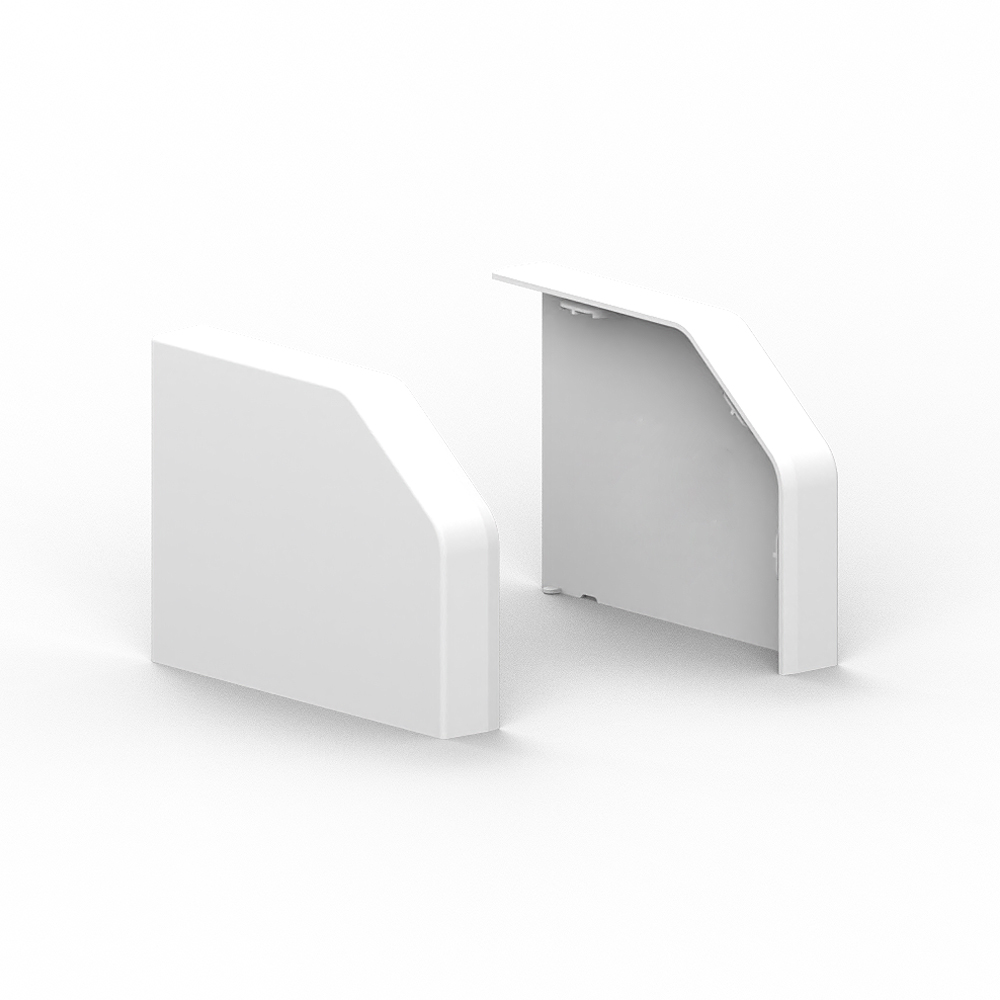 GGK RK cover en plafondkanaal eindstuk, Set (1x links / 1x right), p-wit (9010) - VPE=1