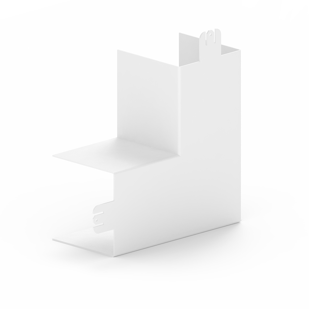 GGK LFS 60x60, vlakke hoek, staal, gecoat RAL 9010 - VPE=2