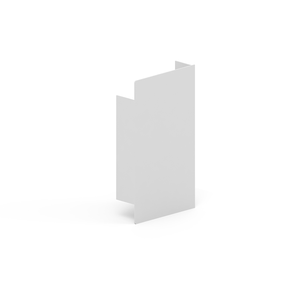 GGK LFS 60x100, eindstuk, staal, gecoat RAL 9010 - VPE=4