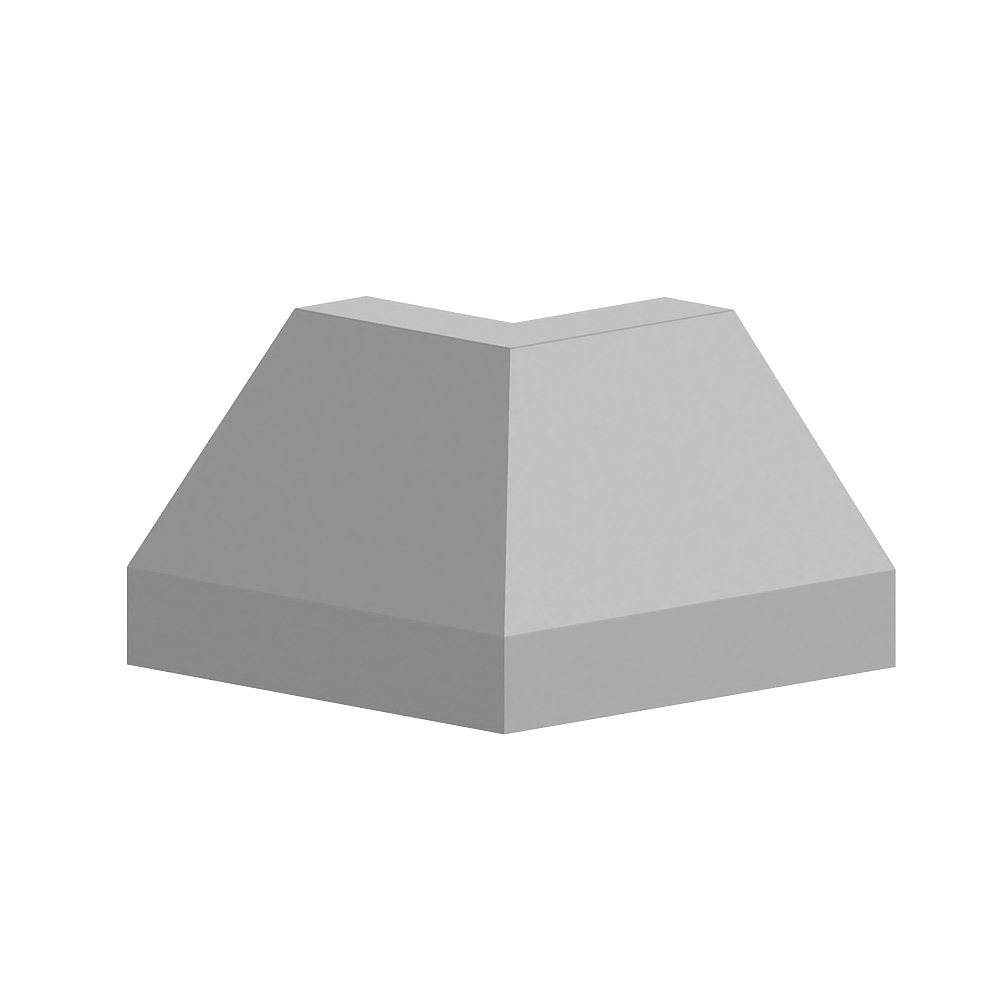 GGK BRS 120x120/80 Pult, angle extérieur, symétrique, tôle d'acier, galvanisé