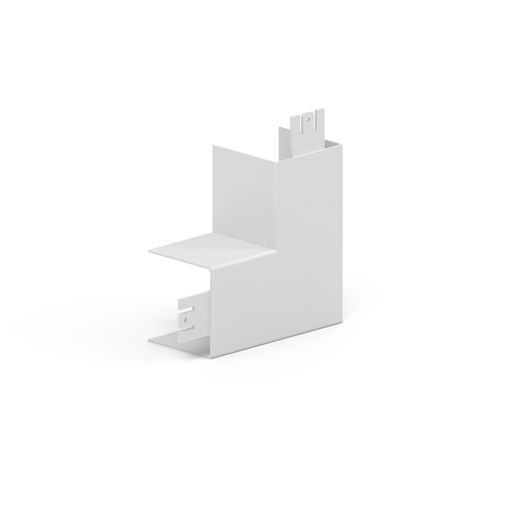 GGK LFS 40x40, vlakke hoek, staal, gecoat RAL 9010 - VPE=4