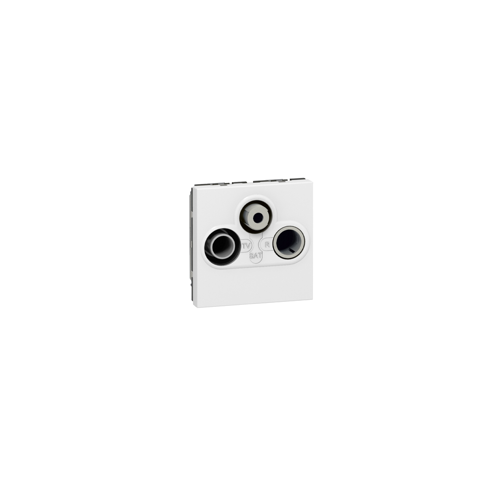 GGK M45 antennedoos, TV+Radio+SAT (3-v), wit, 45x45mm - VPE=1