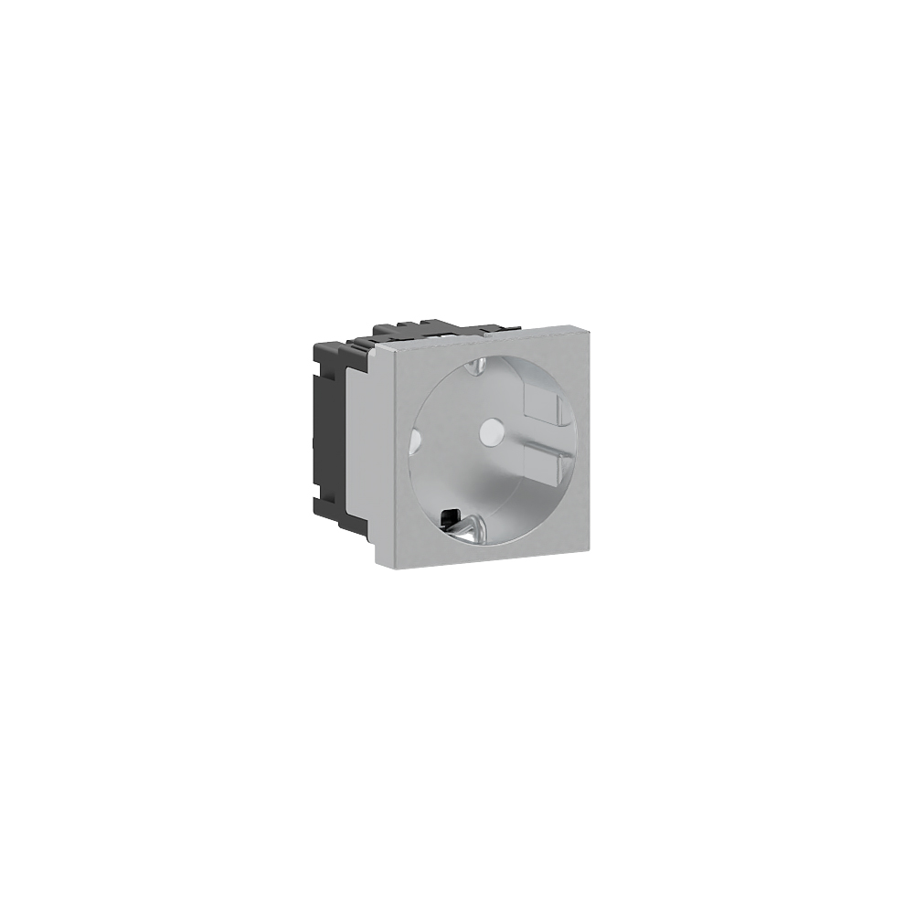 GGK M45 SCHUKO stopc., 1-v, horizontaal, alu decor - VPE=10