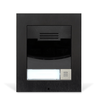 Zennio GetFace IP - Single basisunit met camera, inbouw (zwart)