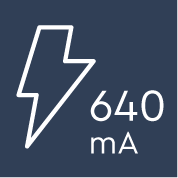 Stroomsterkte 640 mA