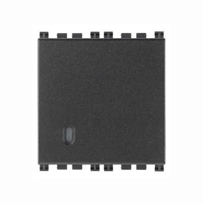 [VI19008.FX.2] Vimar Arké - 1P NO 10A bouton-poussoir 2M antracite avec bornes rapide (Gris)