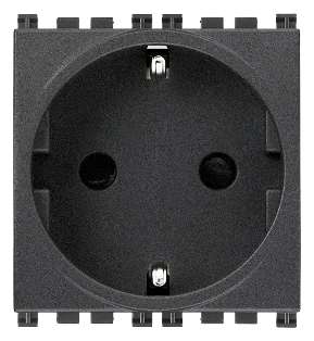 [VI19208] Vimar Arké - 2P+E 16A Schuko stopcontact SICURY (Grijs)