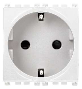 [VI19208.B] Vimar Arké - 2P+E 16A Schuko stopcontact SICURY (Wit)