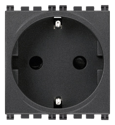 [VI19208.FX] Vimar Arké - 2P+E 16A Schuko stopcontact SICURY met steekklemmen (Grijs)