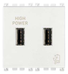 [VI19295.B] Vimar Arké - Unité d'alimentation USB-A 5V 2,1A (Blanc)