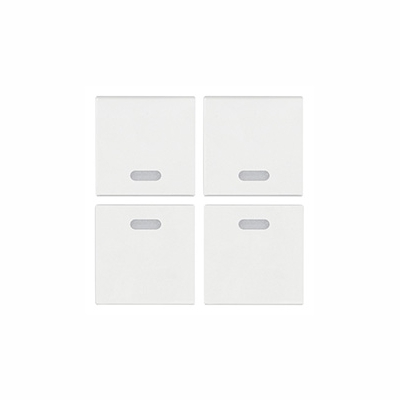 ARKE - Quatre demi-boutons 1M s/symbole blanc