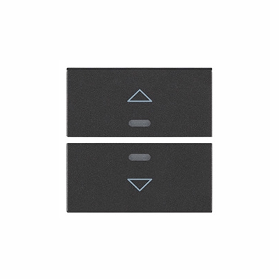 ARKE - Deux demi-boutons 2M symbole flèche gris