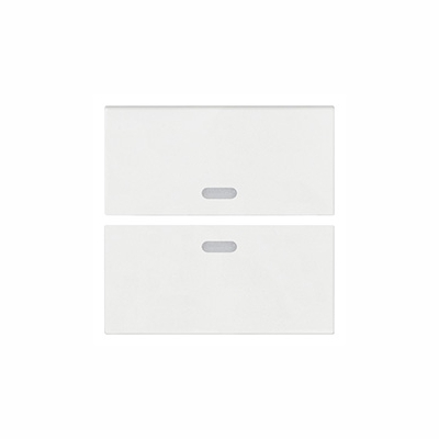 ARKE - Deux demi-boutons 2M s/symbole blanc