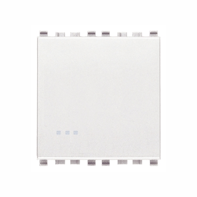 [VI20008.FX.2.B] Vimar Eikon - 1P NO 10A drukknop 2M met steekklemmen (Wit)