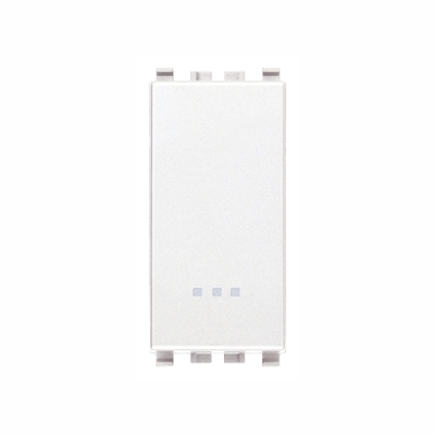 [VI20008.FX.B] Vimar Eikon - 1P NO 10A drukknop met steekklemmen (Wit)