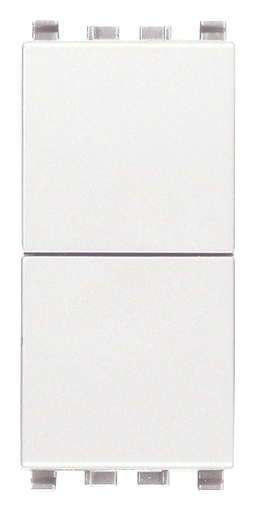 [VI20066.B] Vimar Eikon - Deux poussoirs indépend.NO+NO 10A (Blanc)