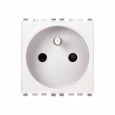 [VI20212.FX.B] Vimar Eikon - 2P+A 16A Penaarde Stopcontact met steekklemmen (Wit)