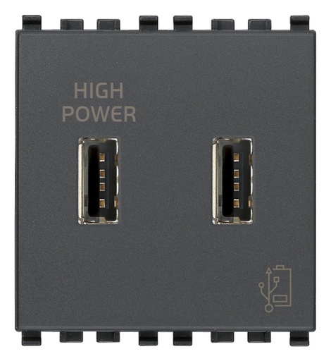 [VI20295] Vimar Eikon - USB-A Voedingsunit 5V 2,1A (Grijs)