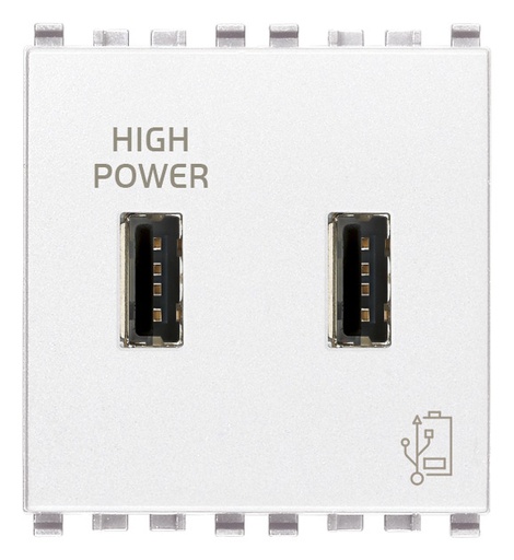 [VI20295.B] Vimar Eikon - Unité d'alimentation USB-A 5V 2,1A (Blanc)