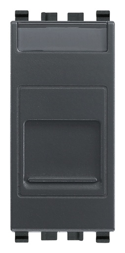 [VI20337.6] Vimar Eikon - RJ45 Cat6 UTP stopcontact met afdekking (Grijs)