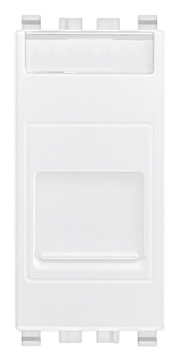 [VI20337.6.B] Vimar Eikon - RJ45 Cat6 UTP stopcontact met afdekking (Wit)