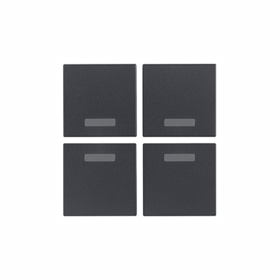 EIKON - Quatre demi-boutons 1M s/symbole gris