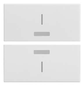 EIKON - Deux demi-boutons 2M symbole I blanc