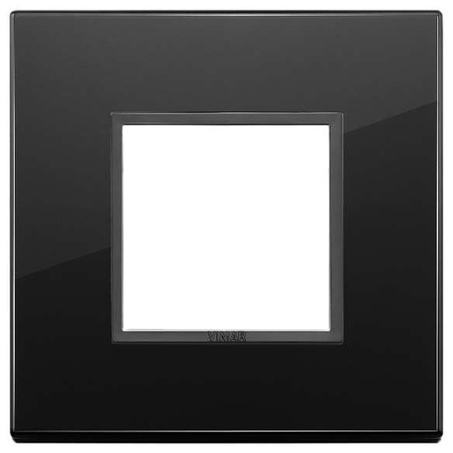 [VI21642.88] Vimar Eikon Evo - Essenziali 2M (Glas - Total Black Diamond)