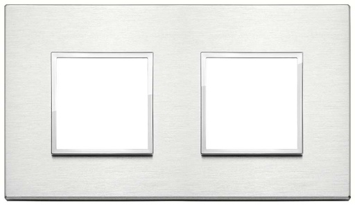 [VI21643.01] Vimar Eikon Evo - Primari 4M - 2+2 (Aluminium - Brilliant Aluminium)