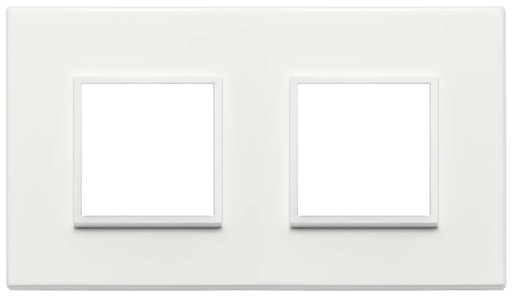 [VI21643.17] Vimar Eikon Evo - Essenziali 4M - 2+2 (Aluminium - Total White)