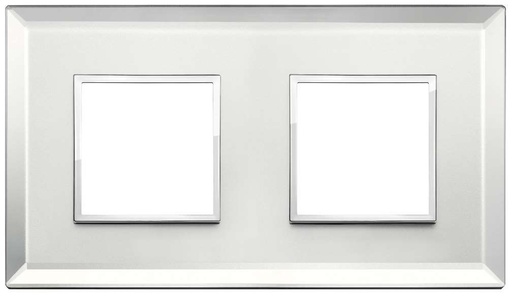 [VI21643.72] Vimar Eikon Evo - Luminosi 4M - 2+2 (Verre - Silver Ice)