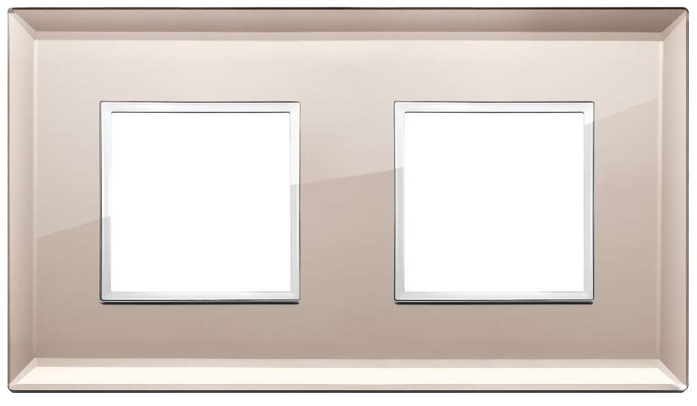 Vimar Eikon Evo - Luminosi 4M - 2+2 (Verre - Bronze Mirror)